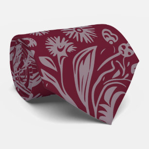 Bourgondische botanische das Paisley zijden das