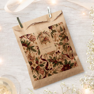 Bourgondische botanische kerstballen bedankzakje