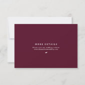 Bourgondische botanische trouwdetails kaart (Achterkant)