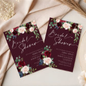 Bourgondische bruidsdouche uitnodiging