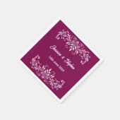 Bourgondische bruiloft cocktail servet (Hoek)