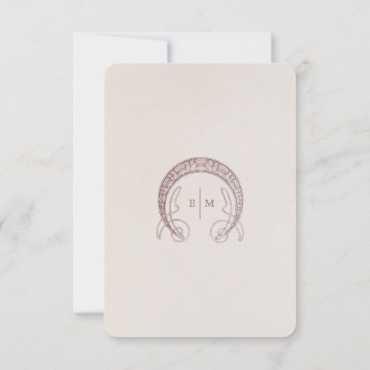 Bourgondische bruiloft invoegen INFO Art Nouveau Kaart (Achterkant)