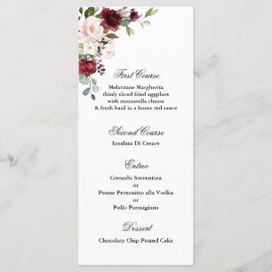 Bourgondische bruiloft menu Sjabloon
