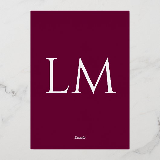 Bourgondische bruiloft (Retro-Dotted) Folie Uitnodiging (Achterkant)