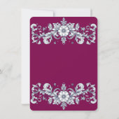 Bourgondische bruiloft save the date Kaart (Achterkant)