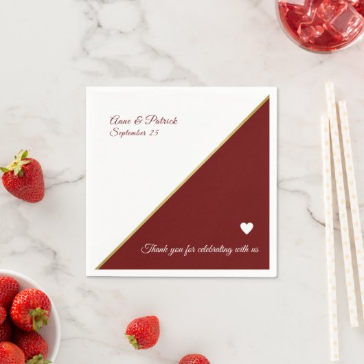 Bourgondische bruiloft servet (Insitu)