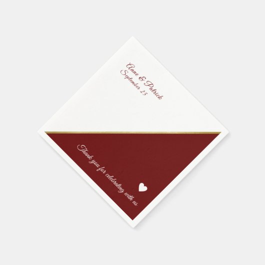 Bourgondische bruiloft servet (Hoek)