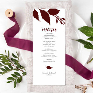 Bourgondische bruiloft thema menu Kaarten