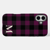 Bourgondische Buffalo Plaid-controle Case-Mate iPhone Case (Achterkant (horizontaal))