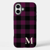 Bourgondische Buffalo Plaid-controle Case-Mate iPhone Case (Achterkant)
