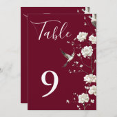 Bourgondische Chinoiserie Bloementuin Tafelnummers (Voorkant / Achterkant)