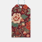 Bourgondische Chinoiserie Grandmillenial Toile de  Cadeaulabel (Achterkant)