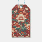 Bourgondische Chinoiserie Grandmillenial Toile de  Cadeaulabel (Voorkant)