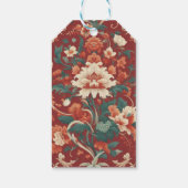 Bourgondische Chinoiserie Grandmillenial Toile de  Cadeaulabel (Achterkant)