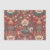 Bourgondische Chinoiserie Grandmillenial Toile Flo Tissuepapier (Voorkant)