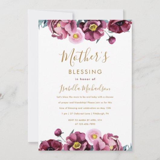 Bourgondische Christelijke Moeder's Zegen Partij Kaart (Voorkant)