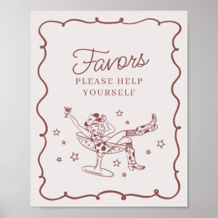 Bourgondische cocktails en cowgirls rodeo favoriet poster