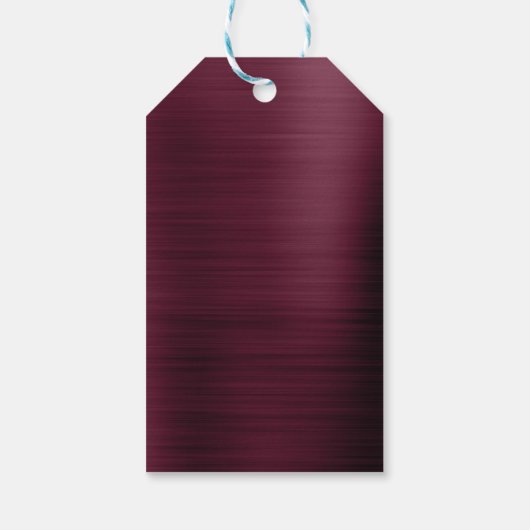 Bourgondische Cranberry moderne bruiloft dank u Cadeaulabel (Achterkant)