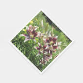 Bourgondische crème Aziatische lelies, gele daglel Servetten (Hoek)