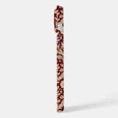Bourgondische Crème Bloemendamask iPhone Hoesje 15 Plus Case (Linkerkant)
