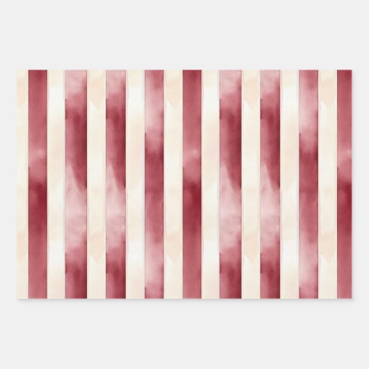 Bourgondische Crème Blush Bloemrijke Bruiloft Inpakpapier Vel (Voorkant 2)