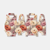 Bourgondische Crème Lente Bloemen Bruiloft Bedankdoosjes (Uitgevouwen)