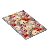 Bourgondische Crème Lente Bloemen   Notitieboek (Rechterzijde)