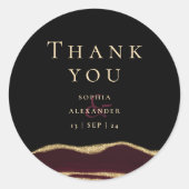 Bourgondische edelsteen ronde sticker (Voorkant)