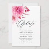 Bourgondische en Blush herfst herfst bruiloft upda Kaart (Voorkant)