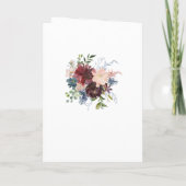 Bourgondische en Blush Wijn Thematische Bloemen Programma (Achterkant)