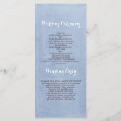 Bourgondische en Dusty Blue bruiloft programma's (Achterkant)