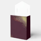 Bourgondische En Gouden Glitter Bruiloft Bedankdoosjes (Geopend)