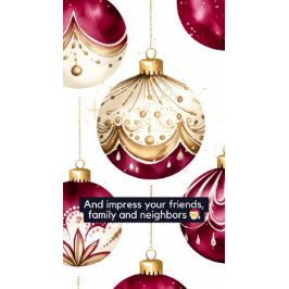 Bourgondische en gouden vakantie Ornamenten met de Kaart