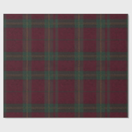 Bourgondische en groene geruite tartan-cadeaupapie cadeaupapier
