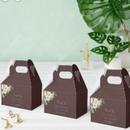 Bourgondische en romantische Rozen bruiloft gunst  Bedankdoosjes