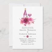 Bourgondische en roze repetitie diner wijnproeveri kaart (Voorkant)