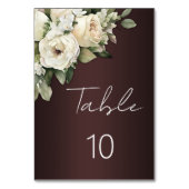 Bourgondische en witte rozen  Boho bruiloft Kaart (Voorkant)