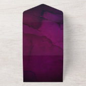 Bourgondische en zilveren bloemige bruiloft all in one uitnodiging (Buitenkant)