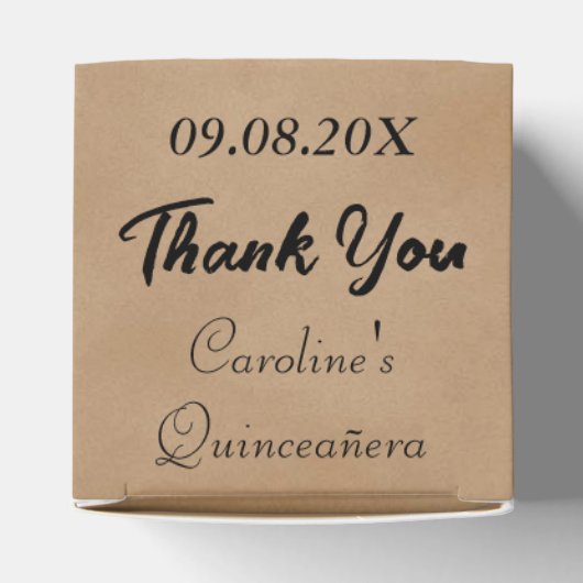 Bourgondische Engelse Rozen Chic Quinceañera Masqu Bedankdoosjes (Bovenkant)