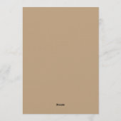 Bourgondische Ethische Bloemen Bruiloft Kaart (Achterkant)