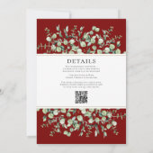 Bourgondische eucalyptus in één huwelijk kaart (Achterkant)