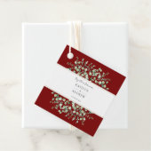 Bourgondische eucalyptus voor altijd samen bedankjes labels (In situ)