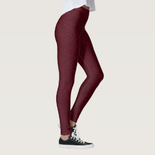 Bourgondische fluwelen look leggings premium stijl