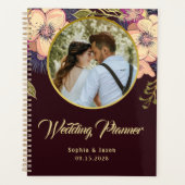 Bourgondische fotobruiloftsplanner planner (Voorkant)
