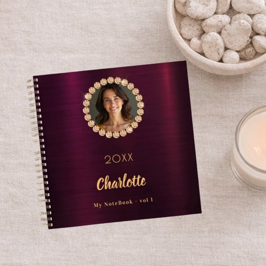 Bourgondische fotodiamanten notitieboek