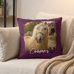Bourgondische fotokussen voor paardenliefhebbers kussen