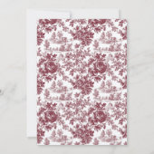  Bourgondische Franse Toile bruiloft uitnodiging (Achterkant)