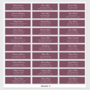 Bourgondische gasten namen en adres. Adresstickers Sticker