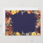 Bourgondische Gele Bloemen Foto Save the Date Kaar Kaart (Achterkant)