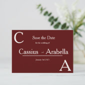 Bourgondische gelukzaligheid: versie 2 Save the Da Save The Date (Staand voorkant)